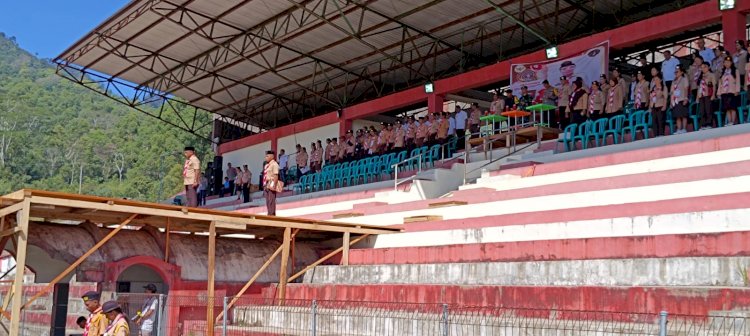 Kapolres Manggarai Hadiri Upacara Peringatan Hari Pramuka ke-63 Tahun 2024