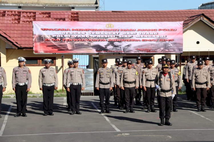 Kapolres Manggarai Pimpin Upacara Memperingati Hari Juang Polri Tingkat Polres Manggarai Tahun 2024