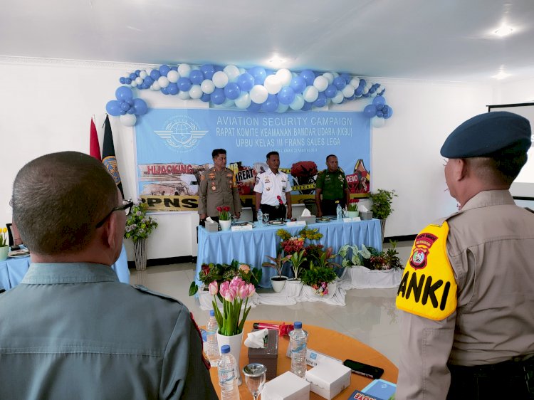 Kapolres Manggarai Hadiri Rapat Komite Keamanan Bandara di Ruteng