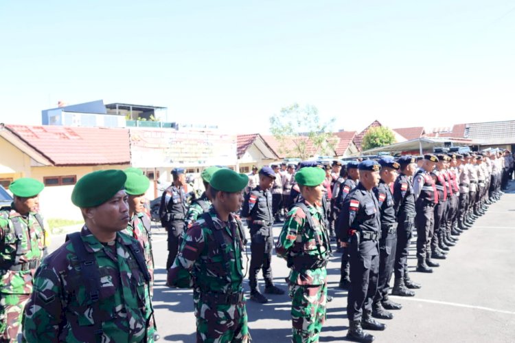 Kapolres Manggarai Pimpin Apel Gelar Pasukan Operasi Mantap Praja Turangga-2024