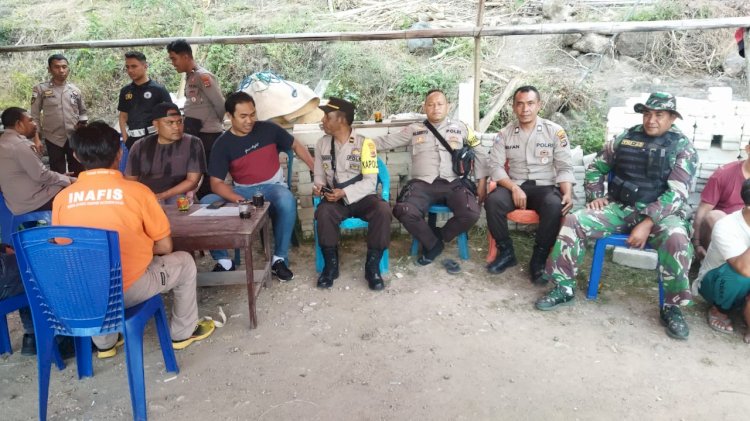 Unit Identifikasi Satuan Reskrim Polres Manggarai datangi TKP Penemuan Jenazah Seorang Pria di Sungai Wae Naong