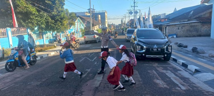 Satlantas Polres Manggarai Gelar Pamturlalin, Jaga Keamanan dan Kelancaran Lalu Lintas di Kota Ruteng