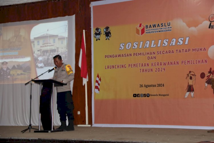 Kapolres Manggarai Hadiri Sosialisasi Pengawasan Pemilu dan Launching Pemetaan Kerawanan Pemilu 2024