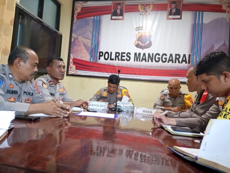 Penekanan Kapolres Manggarai dalam Rapat Anev Mingguan Polres Manggarai