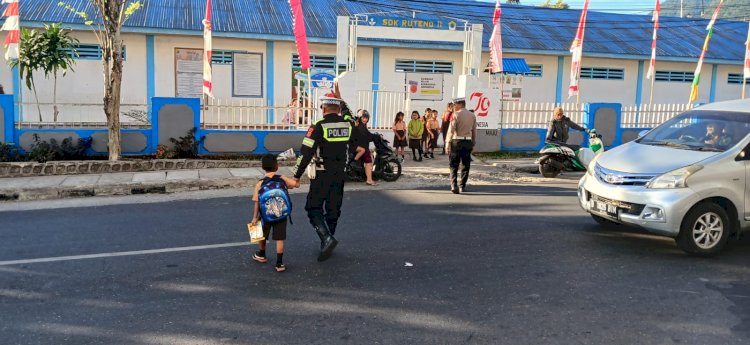 Sat. Lantas Polres Manggarai Gelar Pamturlalin Pagi untuk Menjaga Ketertiban Lalu Lintas di Ruteng