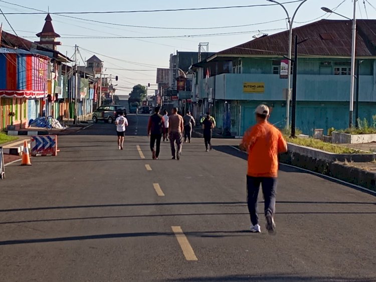 Sat Lantas Polres Manggarai Lakukan Rekayasa Lalu Lintas untuk Car Free Day di Ruteng