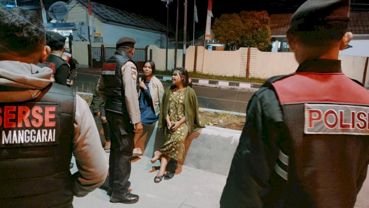 Polres Manggarai Gelar Patroli KRYD untuk Antisipasi Gangguan Kamtibmas Malam Minggu