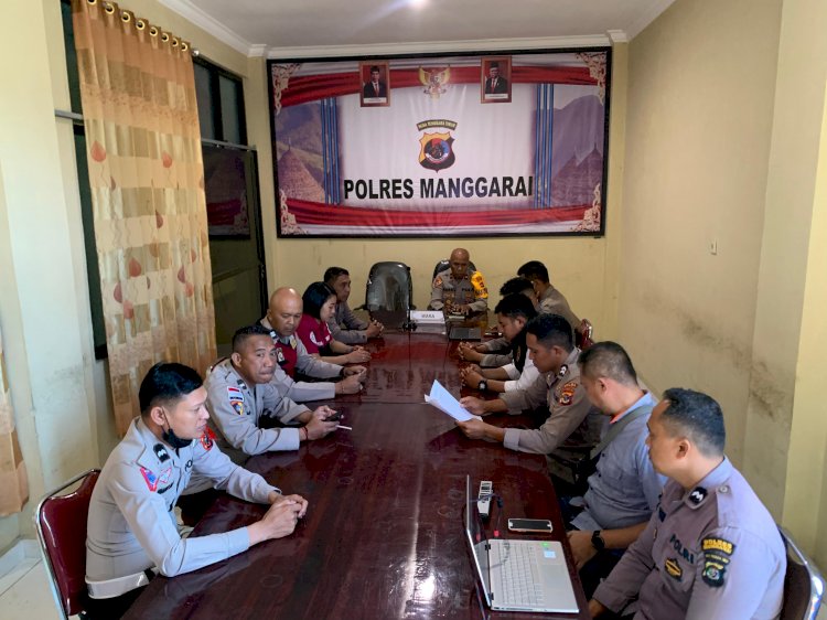 Waka Polres Manggarai Pimpin Rapat Anev Early Warning System (EWS) Operasi Mantap Praja Turangga 2024