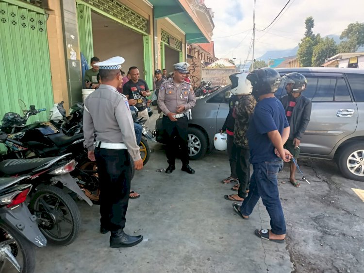 Sat. Lantas Polres Manggarai Gelar Patroli KRYD, Pamturlalin, dan Himbauan Kamseltibcarlantas di Ruteng