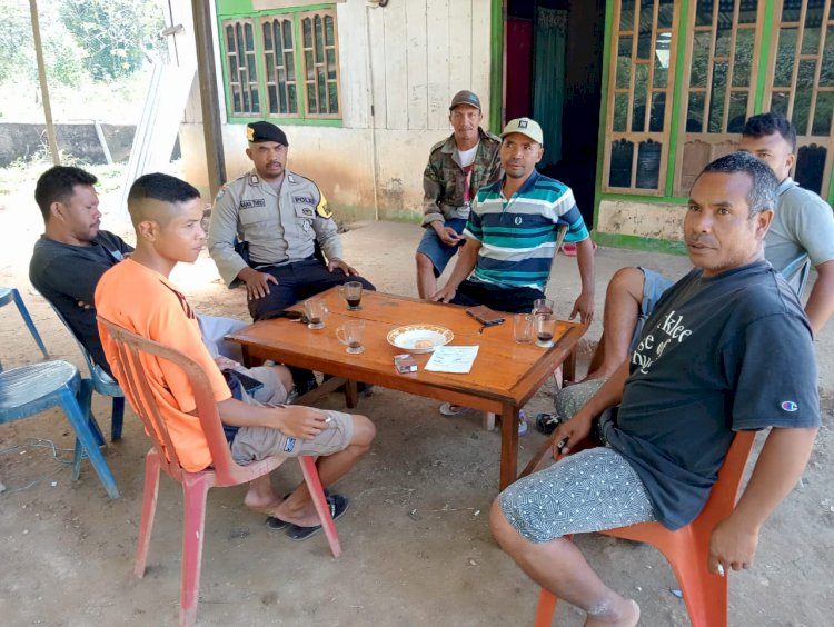 Patroli dan Sambang Bhabinkamtibmas Pasca Keributan Antar Warga di Kampung Mesir