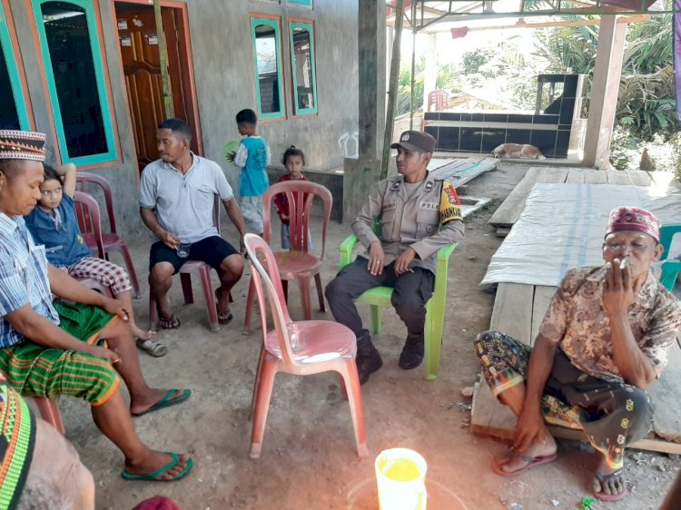 Patroli dan Sambang Bhabinkamtibmas Kecamatan Rahong Utara, Cegah TPPO dan Himbauan Pilkada Damai.