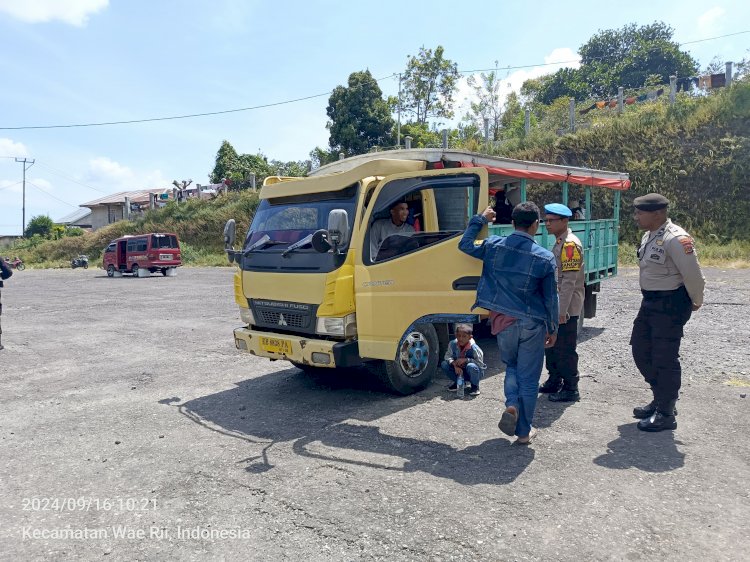 Patroli Gabungan Polres Manggarai dan Brimob Kompi 2 Yon B Pelopor dalam Rangka Cipkon Jelang Pilkada Serentak 2024