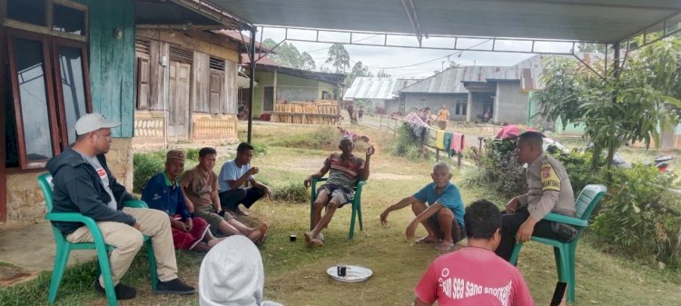 Patroli dan Himbauan Pilkada Damai oleh Bhabinkamtibmas di Dusun Kuar, Desa Bangka Kenda