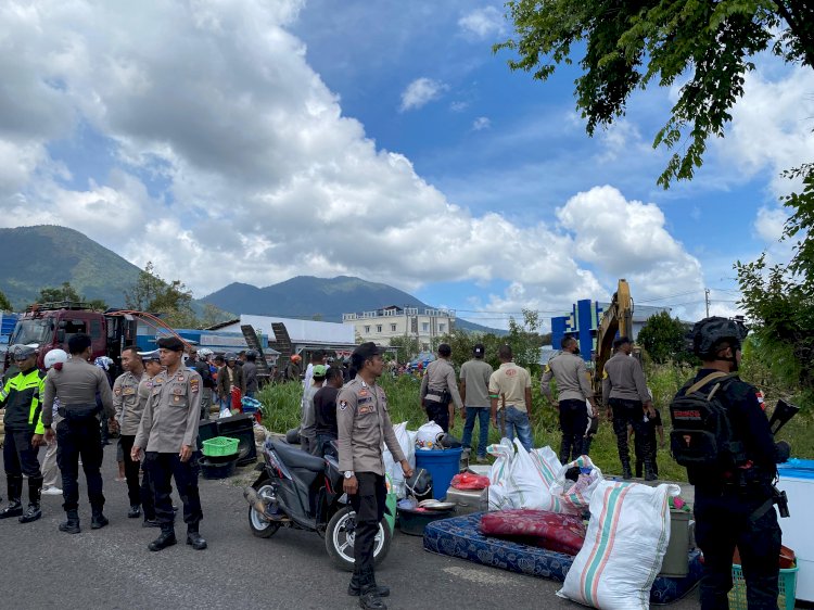 Patroli Gabungan Tahap II Polres Manggarai dan Brimob Yon 2 B Pelopor Berjalan Kondusif