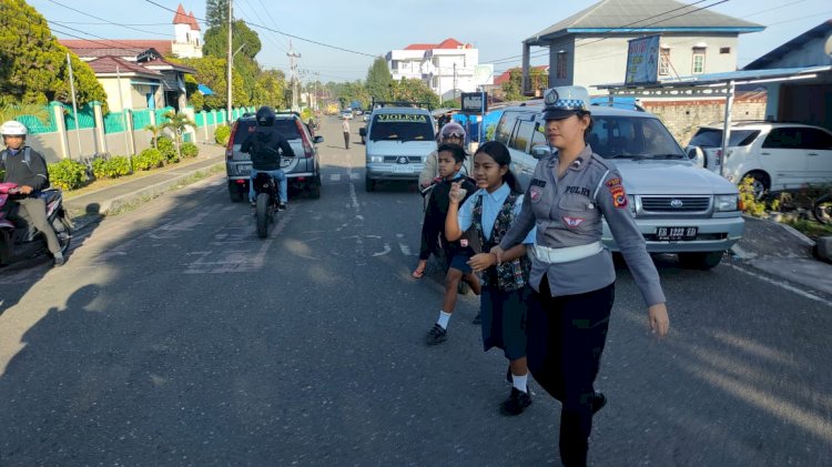 Satlantas Polres Manggarai Lakukan Pamturlalin Rutin untuk Jaga Kelancaran Lalu Lintas