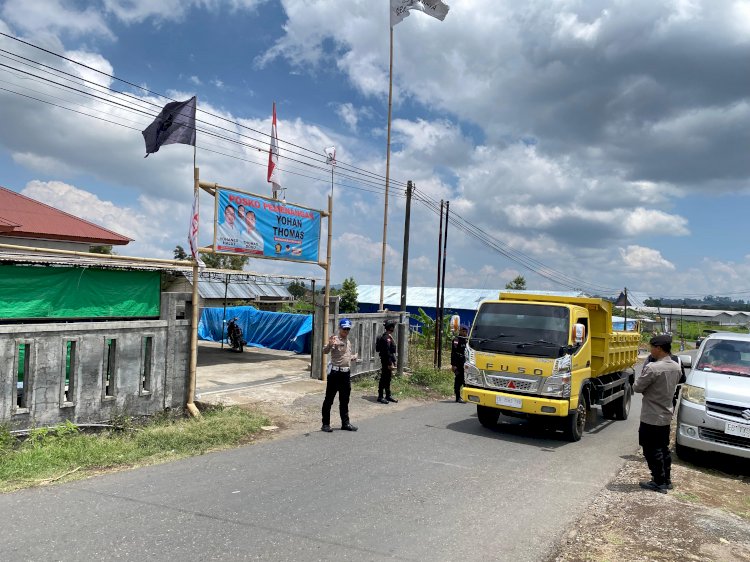 Patroli Gabungan Polres Manggarai dan Kompi 2 Yon B Pelopor dalam Rangka Operasi Mantap Praja 2024