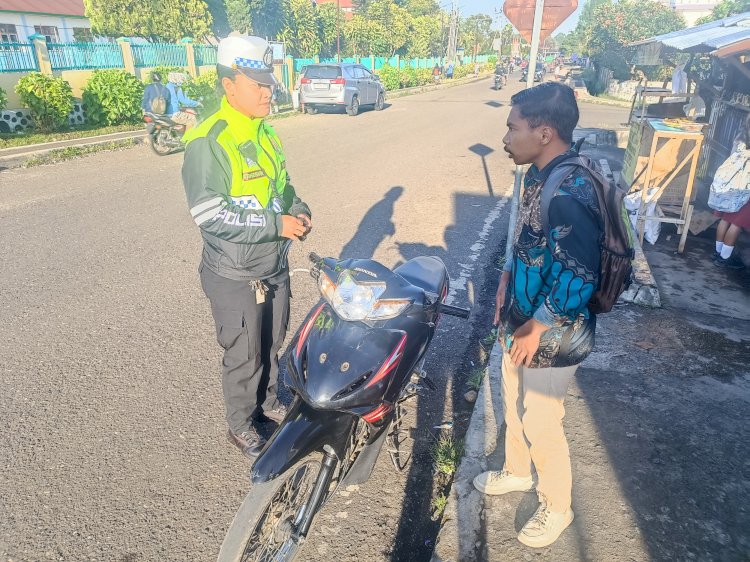 Sat.Lantas Polres Manggarai Laksanakan Pengamanan dan Pengaturan Lalu Lintas Rutin