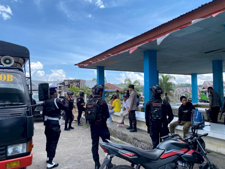 Patroli Gabungan Polres Manggarai dan Kompi 2 Yon B Pelopor untuk Kamtibmas yang Kondusif.