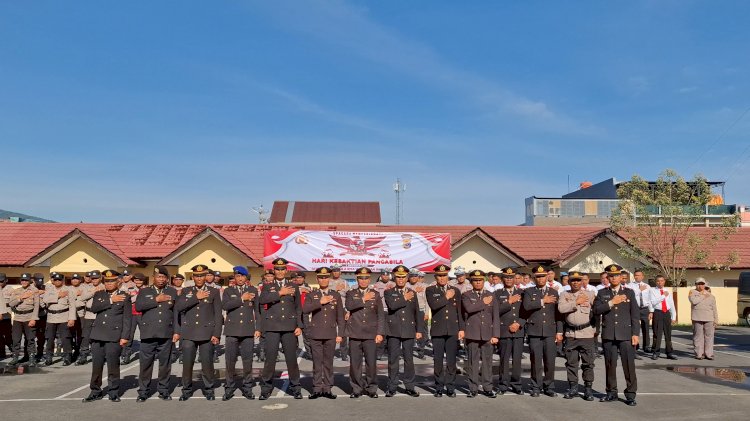 Upacara Peringatan Hari Kesaktian Pancasila di Polres Manggarai Berlangsung Khidmat