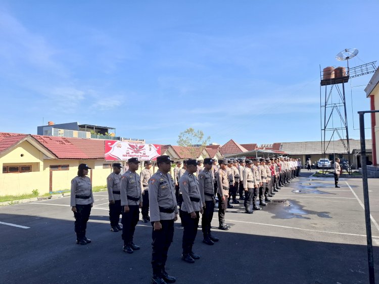 Upacara Peringatan Hari Kesaktian Pancasila di Polres Manggarai Berlangsung Khidmat