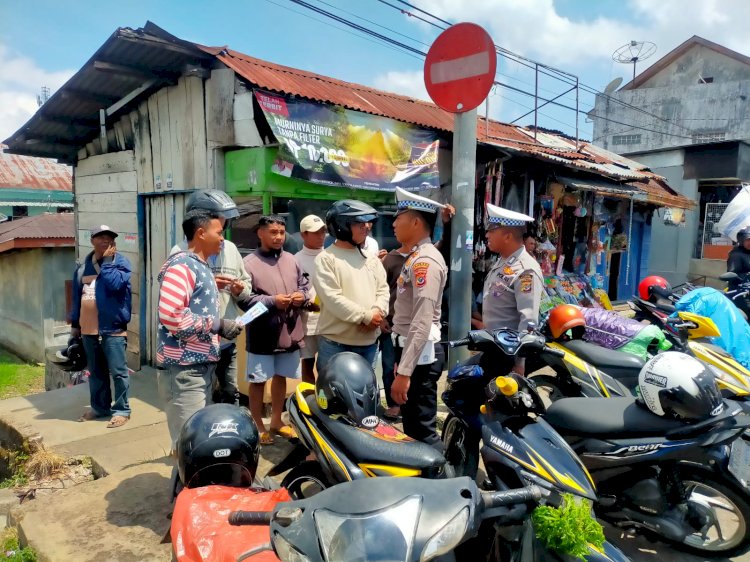 Sat.Lantas Polres Manggarai Gelar Patroli KRYD dan Himbauan Kamseltibcar Lantas di Kota Ruteng