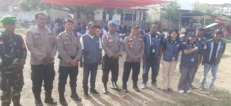 Kapolsek Reo beserta Anggota Polsek Memastikan Kampanye Paket MARON di Kecamatan Reok dan Reok Barat Berjalan Aman dan Lancar