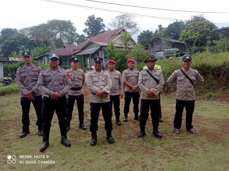 Polres Manggarai Gelar Pengamanan Rangkaian Kampanye Paslon Bupati dan Wakil Manggarai Periode 2024-2029 di Kecamatan Langke Rembong