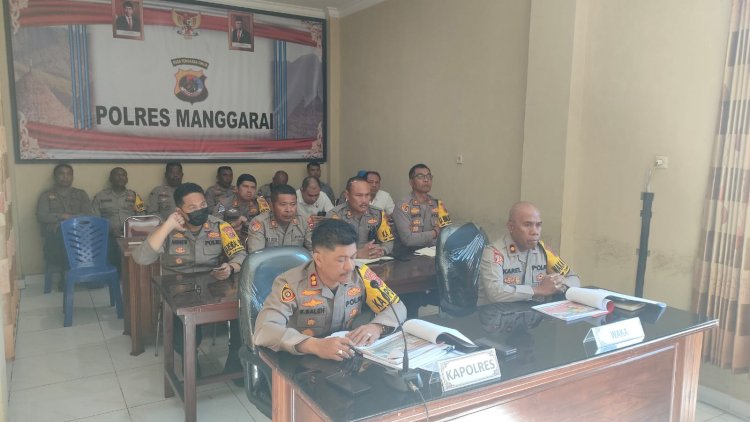 Polres Manggarai Mengikuti Anev Bulanan Polda NTT: Bulan Oktober 2024