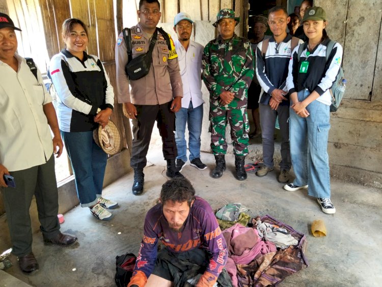 Bhabinkamtibmas Cibal barat dan Dinas Kesehatan Manggarai mendampingi Penanganan ODGJ di Kecamatan Cibal Barat