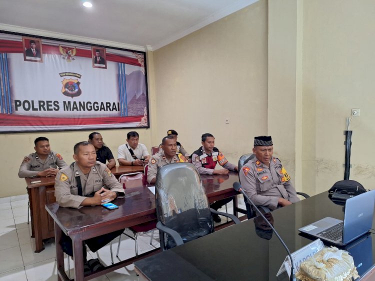 Polres Manggarai Ikuti Kegiatan Binrohtal untuk Tingkatkan Keimanan dan Taqwa Personel