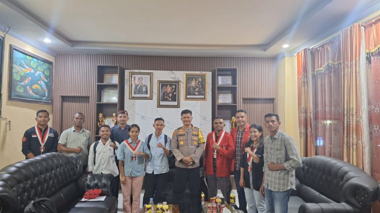 Kapolres Manggarai AKBP Edwin Saleh, S.I.K, M.H. Terima Kunjungan dan Silaturahmi dari GMNI Manggarai