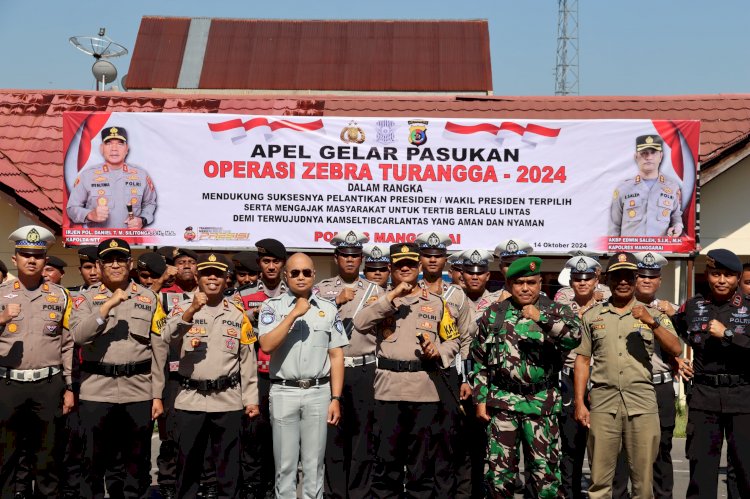 Kapolres Manggarai Pimpin Apel Gelar Pasukan Operasi Zebra Turangga 2024