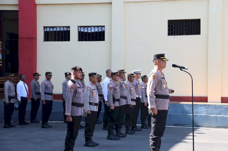 Kapolres Manggarai Pimpin Apel Gelar Pasukan Operasi Zebra Turangga 2024