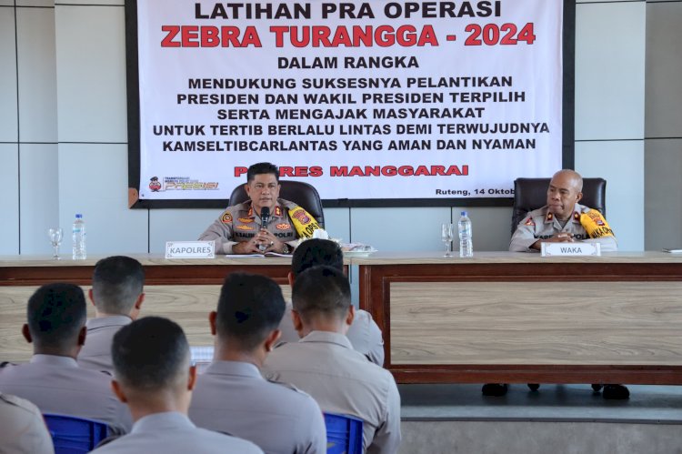 Kapolres Manggarai Buka secara Resmi Latihan Pra Operasi Zebra Turangga-2024