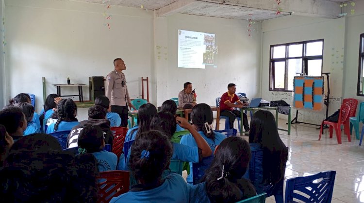 Bhabinkamtibmas Polres Manggarai Gelar Sosialisasi Penerimaan Anggota Polri Tahun 2025 di SMAK ST Stefanus Ketang