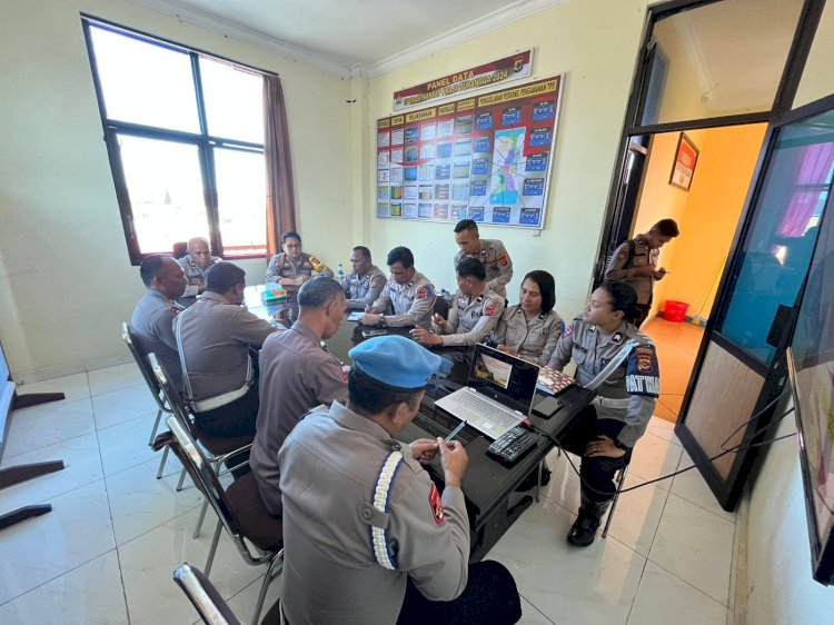 Waka Polres Manggarai Pimpin Rapat Anev Operasi Zebra Turangga 2024