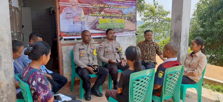 Kapolsek Cibal Pimpin Giat Jumat Curhat di Kampung Nontol,Kabupaten Manggarai