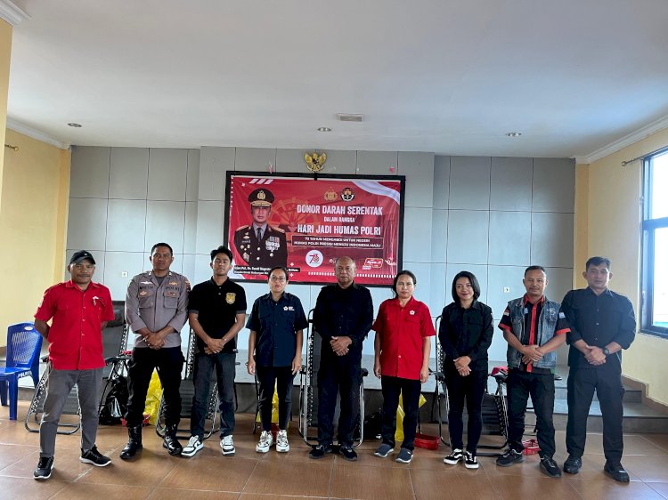 Polres Manggarai Gelar Bhakti Sosial Donor Darah untuk Peringati Hari Jadi Humas Polri ke-73