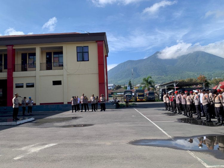 Apel Pengecekan Personil Pengamanan Debat Publik Pasangan Calon Bupati dan Wakil Bupati Kabupaten Manggarai