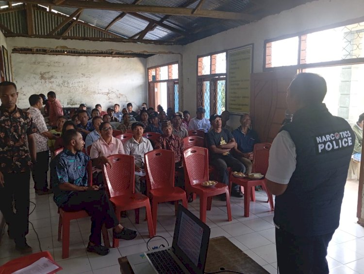 Sat Narkoba Polres Manggatrai Gelar Sosialisasi dan Penyuluhan Bahaya Narkoba di Manggarai Dukung Program 100 Hari Astacita Presiden RI