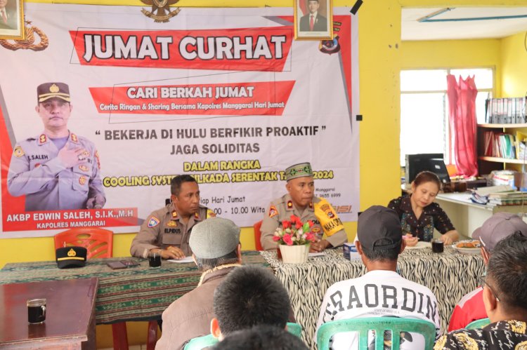 Polres Manggarai Gelar Program Jumat Curhat Bersama Warga Kelurahan Pitak