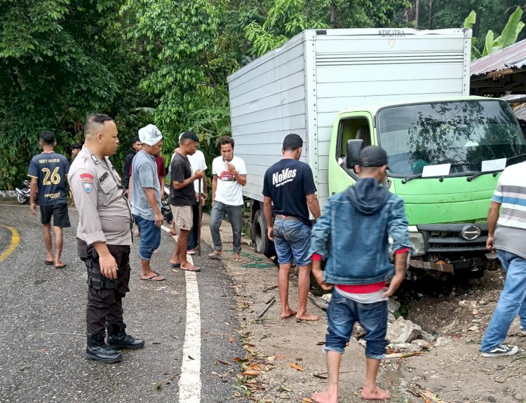 Bhabinkamtibmas Kec. Cibal Mediasi Permasalahan Kecelakaan Lalu Lintas Secara Kekeluargaan