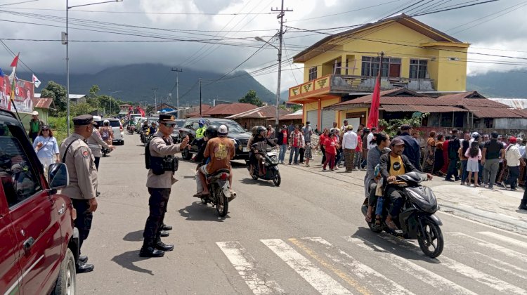 Patroli Gabungan Polres Manggarai dan Kompi 2 Yon B Pelopor Wujudkan Kamtibmas Kondusif Selama Operasi Mantap Praja 2024