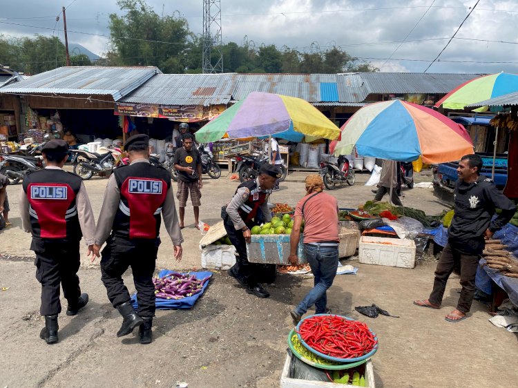 Sat. Samapta : Patroli Dialogis, Himbauan Kamtibmas, dan Pengaturan Lalu Lintas di Kota Ruteng Berjalan Lancar