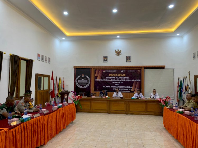 Waka Polres Manggarai Hadiri Rapat Kerja Persiapan Pemilu 2024 di Kabupaten Manggarai