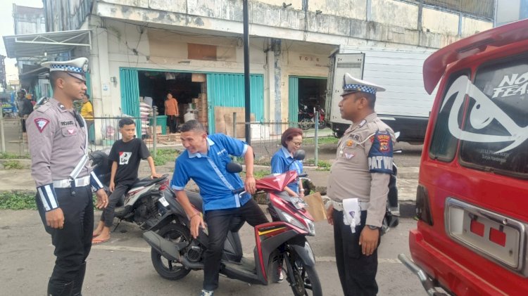 Sat. Lantas Polres Manggarai gelar Patroli KRYD dan Himbauan Kamseltibcar Lantas di Kota Ruteng