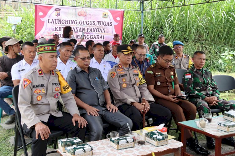 Polres Manggarai dan Polsek Jajaran Ikuti Launching Gugus Tugas Polri Dukung Program Ketahanan Pangan Nasional.