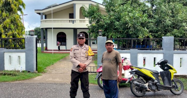 Polsek Reo Terjunkan Personel untuk Pengamanan Ibadah Minggu di Reo