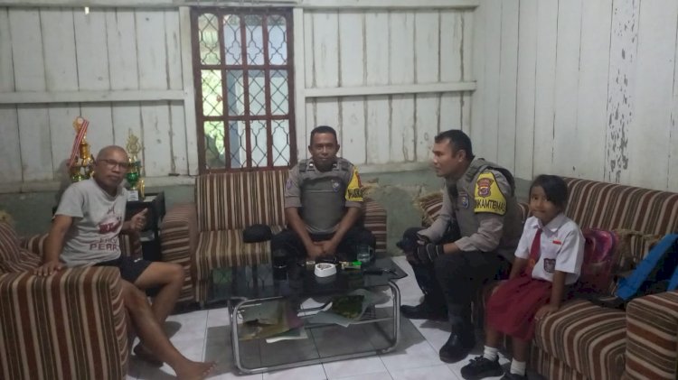 Patroli dan Sambang Bhabinkamtibmas, Sampaikan Himbauan Kamtibmas di Desa Lentang