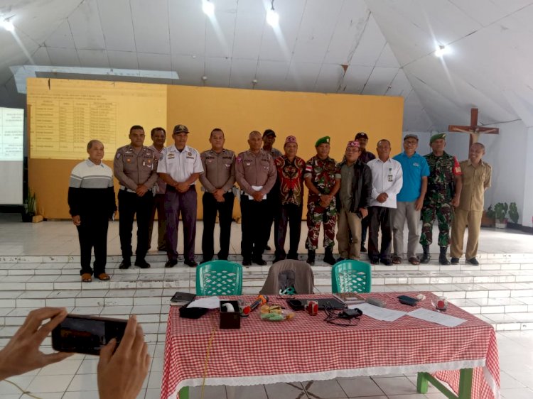 Polres Manggarai Mengikuti Rapat Pengamanan Misa Natal 2024 dan Tahun Baru 2025 di Paroki Katedral Ruteng